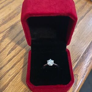 SOLD - 1CT D Color Moissanite Ring 925 Sterling Silver Women GRA Certificate